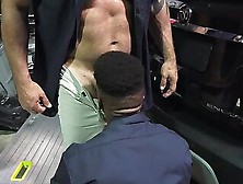 Muscular Mechanic Fucks His Black Employee In The Shop