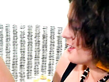 A hairy German girl gets her cunt sprayed with sperm