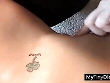 A jaw-dropping tiny penis oral sex from a slim blond