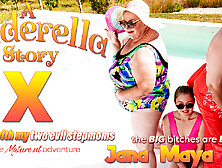 Stepdaughter Maya Must Get Down On Holiday With Her Two Evil Stepmoms Jana & Edina