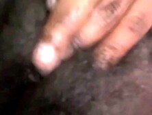 Wet black pussy fucked by brush
