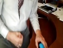 Grandpa In Suit Masturbating