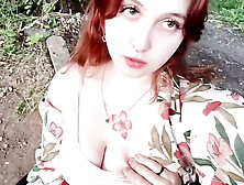 You're On A Date With A Busty Redhead In The Woods