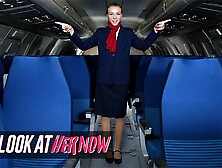Look Ather now - Cute Air Stewardess Angel Emily,  been Anal Dominated by a Male Lover