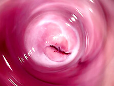 Camera deep inside Mia's teen creamy pussy,  Internal camera