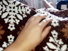 My shy serf cutie licks and screws my snatch in a mask and below a blanket - Lesbo illusion