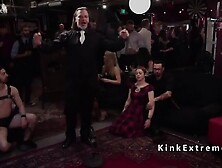 Squirting and fucking lesbian slaves