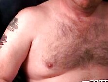 Naughty bear tugging cock and fiddling asshole solo