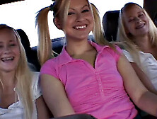 Milton babes lick nipples in POV threesome scene