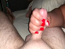 Black Wife Rubs On Her White Dick