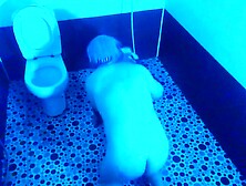 Butt Crossdresser Flogging Own Butt Beneath The Hawt Shower