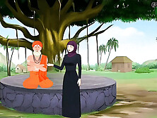 Desi Pandit Fucks Hijabi Teen Girl - Hot Indian Sex Video in Bathroom