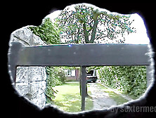 German Teen Outdoor Fingering and Pissing in Car - Hairy Pussy Tiny Tits