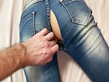 Sex Mit Aufgeschnittener Jeans