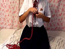 Rope Masturbation Shibari Solo Foreplay Adorable Teenagers Bondage