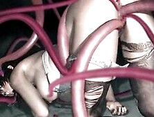 3D Tentacles Destroying A Teen Pussy!