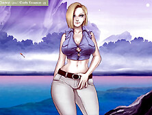 Dragon Ball adventure featuring a palm job with big-boobed Bulma and Chi-Chi