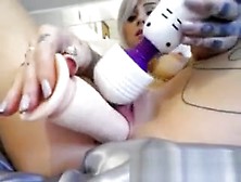 Horny Inked Girlfriend Masturbating