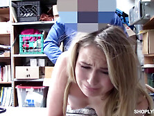 Security Guy Fucking Young Blonde From Behind In The Back Office - Alyssa Cole (18+)