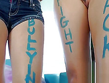 Busty domina punishing her submissive slave