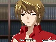 Chained hentai dildoing ass and sucking stiff cocks