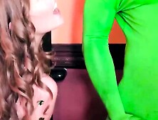 Costumed Cuties Get Cummed All Over After a Wild Threesome Frenzy