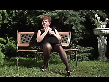 Redhead German Granny Fucked Outdoors