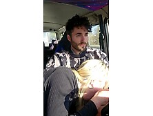 Car bj glad yummy cum in throat