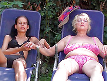 Old Vs Young Lesbian Sex Between Amateur Sluts Kristo And Julia