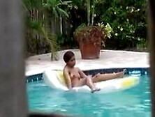 Cute Teen Spied In The Pool