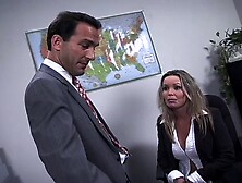 Classy milf Ebvy getting pounded hardcore in the office