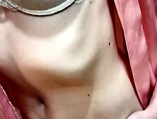 The school girl showed what she has under her ROBE!