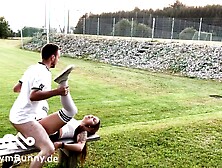 SCANDAL! Bavarian cunt with mouth impregnated by soccer trainer!