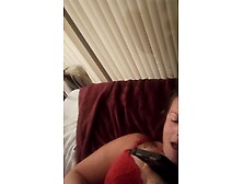 Horny Wife Sucking,  Licking,  Gagging and Deepthroating Dick Whilst Groaning and Begging For Facial