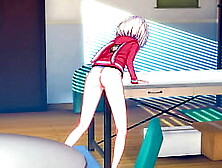 hentai teen girl fingering and touch her pussy in the bedroom