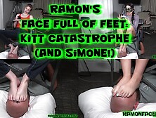 Ramon's Facefull Of Feet: Kitt And Simone!