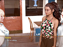 Cute girl with small tits in an ecchi scenario