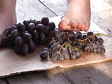 Crush Grapes With Bareback Feet