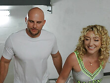 Hard fuck for teen babe Susie Stellar on the table