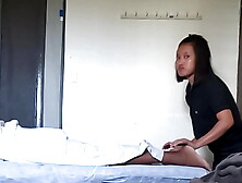 Wang flashing and happy ending caught in voyeur web camera