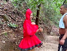 Country hunk finds a very nasty little red riding hood in the midst of the forest. In swap for taking her to his cabin, this cha