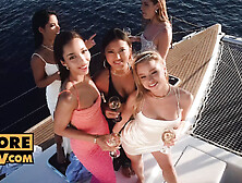 Awesome Bachelorette Foursome with Alexa Flexy, Lia Lin and May Thai
