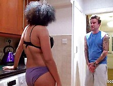 Cougar Step Mom help Son with Morning Bulge to jizz with Sex