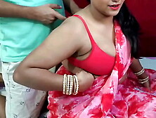 Horny stepmom said son close my bra hook, then step mom's bed tore sex in Hindi