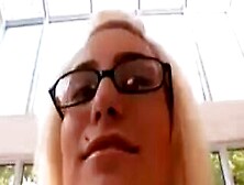 Nerdy Blonde Goes Interracial