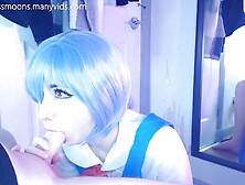 Rei Ayanami 1St Time,  Bangs Coarse With Her Large Oiled Booty,  Makes Step Daddy Cum Loads Over Cute Face