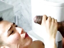 Asian Amateur Sucks A Big Black Cock