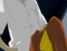 Anime girl is being tied up and fucked to the balls