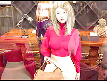 Hot brunette babe with big boobs and a voluptuous ass