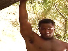 Blonde beauty Nikki Hunter enjoys rough interracial fuck outdoors